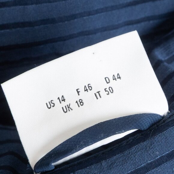 Akris Punto Navy Sheer Striped Blazer Jacket Silk Blend - Picture 14 of 16